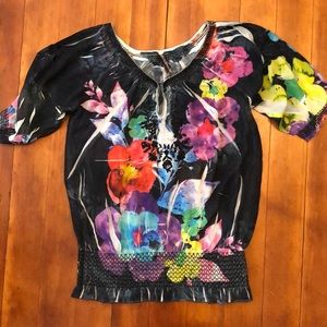 Vibrant floral blouse